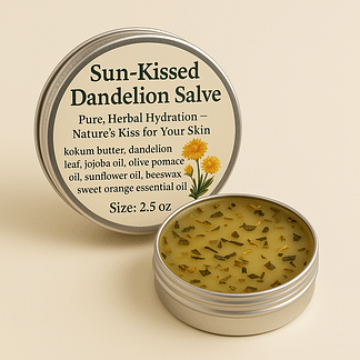 sun kissed dandelion salve and healing skin balm by luxe radiant roots skincare